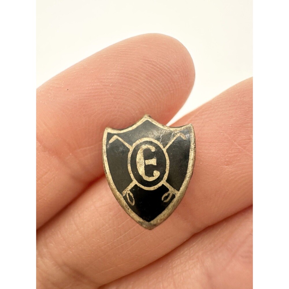 Vintage Meyers Sterling Silver Enamel Pin